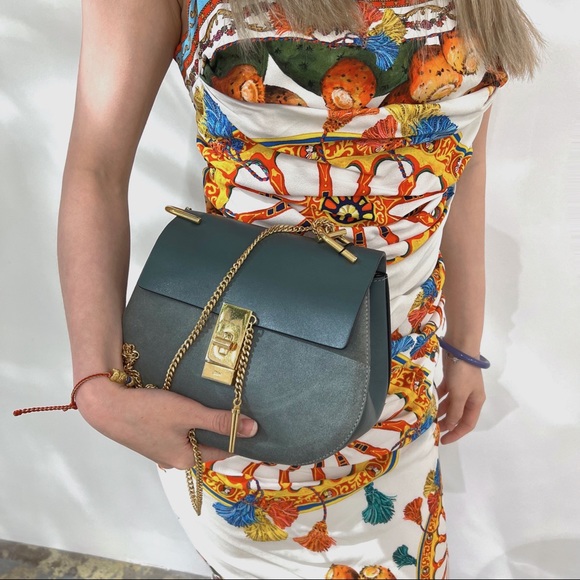 Sale!Chloé Suede & Calfskin Leather Drew - Picture 1 of 16